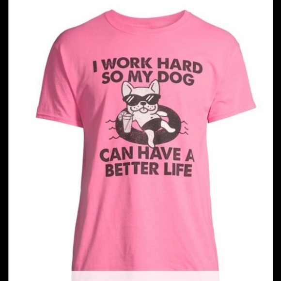 ODM Art Men's / NWOT/ Work For My Dog Graphic T-Shirt/ L - Picture 1 of 6
